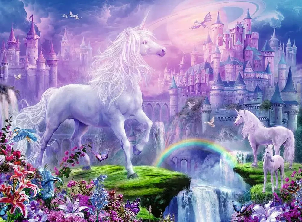 Ravensburger Dėlionė 100 vnt. - Vienaragių karalystė