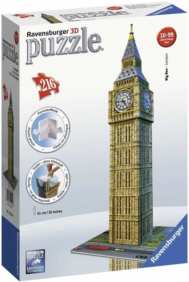 Ravensburger "3D" Dėlionė 216 vnt. - Vestminsterio laikrodžio bokštas (Big Ben)