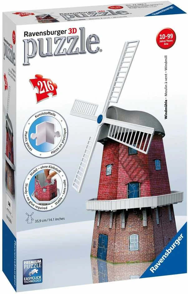 RAVENSBURGER 3D dėlionė Windmill, 125630