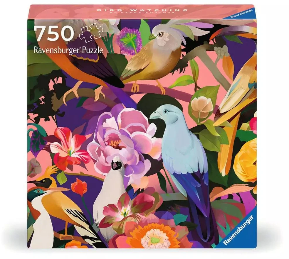 Ravensburger Dėlionė 750 vnt. - Spalvingi paukščiai ir gėlės