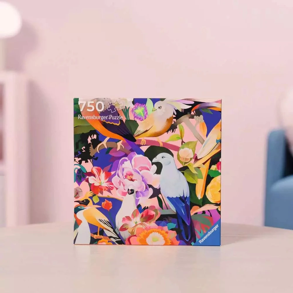 Ravensburger Dėlionė 750 vnt. - Spalvingi paukščiai ir gėlės