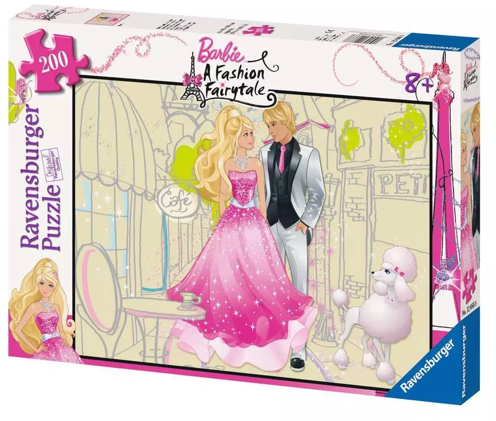 Ravensburger dėlionė „Barbie: madų pasaka“, 200 XXL det., nuo 8 m.