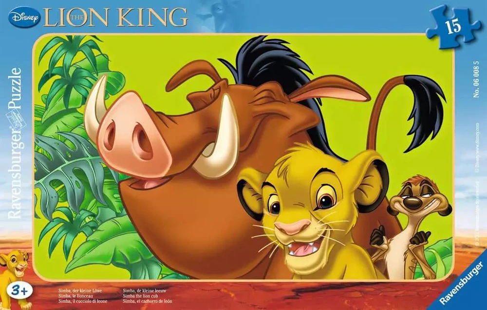 Ravensburger dėlionė „Disney Liūtas karalius“, 15 det., nuo 3 m.
