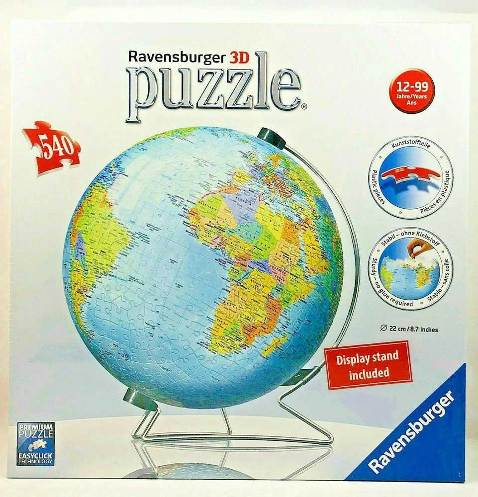RAVENSBURGER 3D dėlionė 540 dalių (apvali ) gaublys, 12436