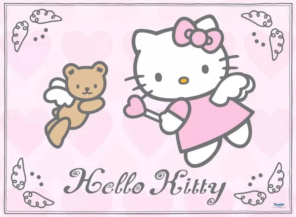 Ravensburger dėlionė „Hello Kitty su meškiuku“, 200 XXL det., nuo 8 m.