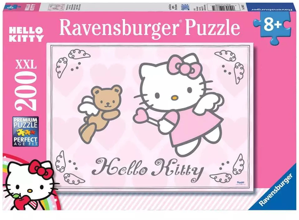 Ravensburger dėlionė „Hello Kitty su meškiuku“, 200 XXL det., nuo 8 m.