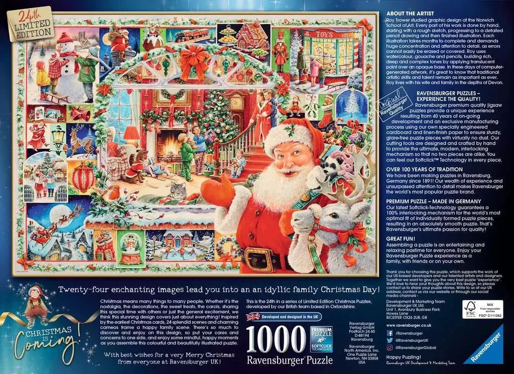 Ravensburger Dėlionė 1000 vnt. - Kalėdos artėja