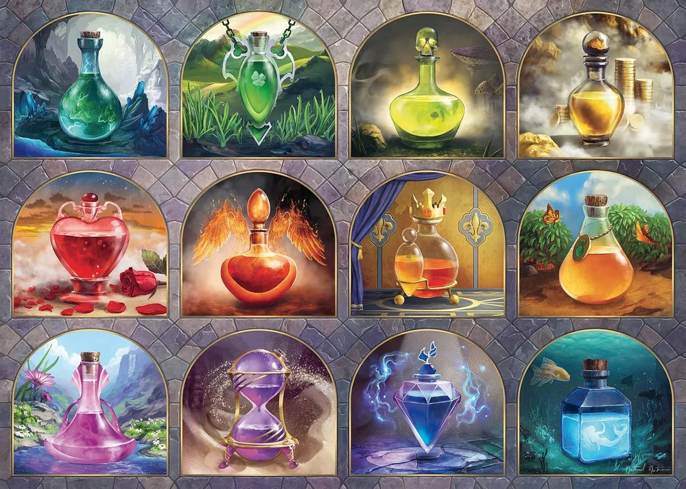 Ravensburger "2D" Dėlionė 1000 vnt. - Stebuklingi eliksyrai