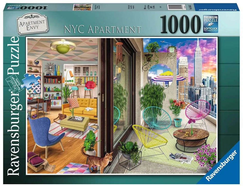 Ravensburger "2D" Dėlionė 1000 vnt. - Butas Niujorke