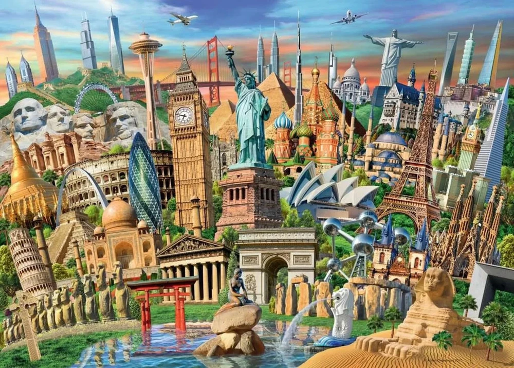 Ravensburger Dėlionė 1000 vnt. - Pasaulio objektai