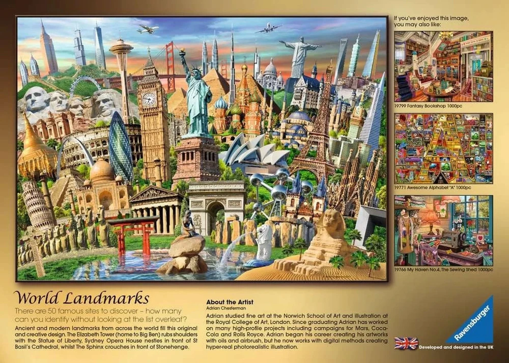Ravensburger Dėlionė 1000 vnt. - Pasaulio objektai