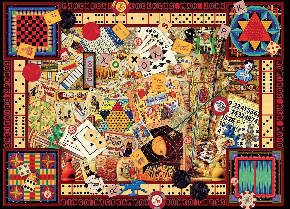 Ravensburger dėlionė „Senoviniai žaidimai“, 1000 det.