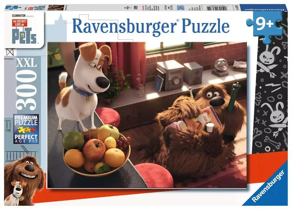 Ravensburger dėlionė „Slaptas augintinių gyvenimas“, 300 XXL det., nuo 9 m.