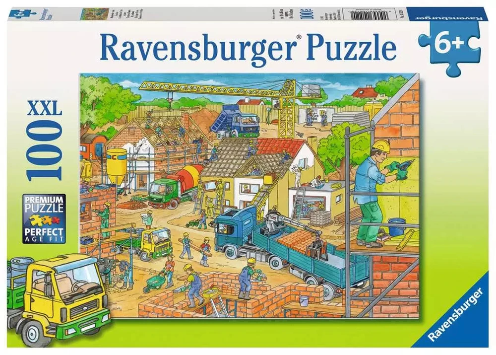 Ravensburger dėlionė „Statybininkai stato namą“, 100 XXL det., nuo 6 m.