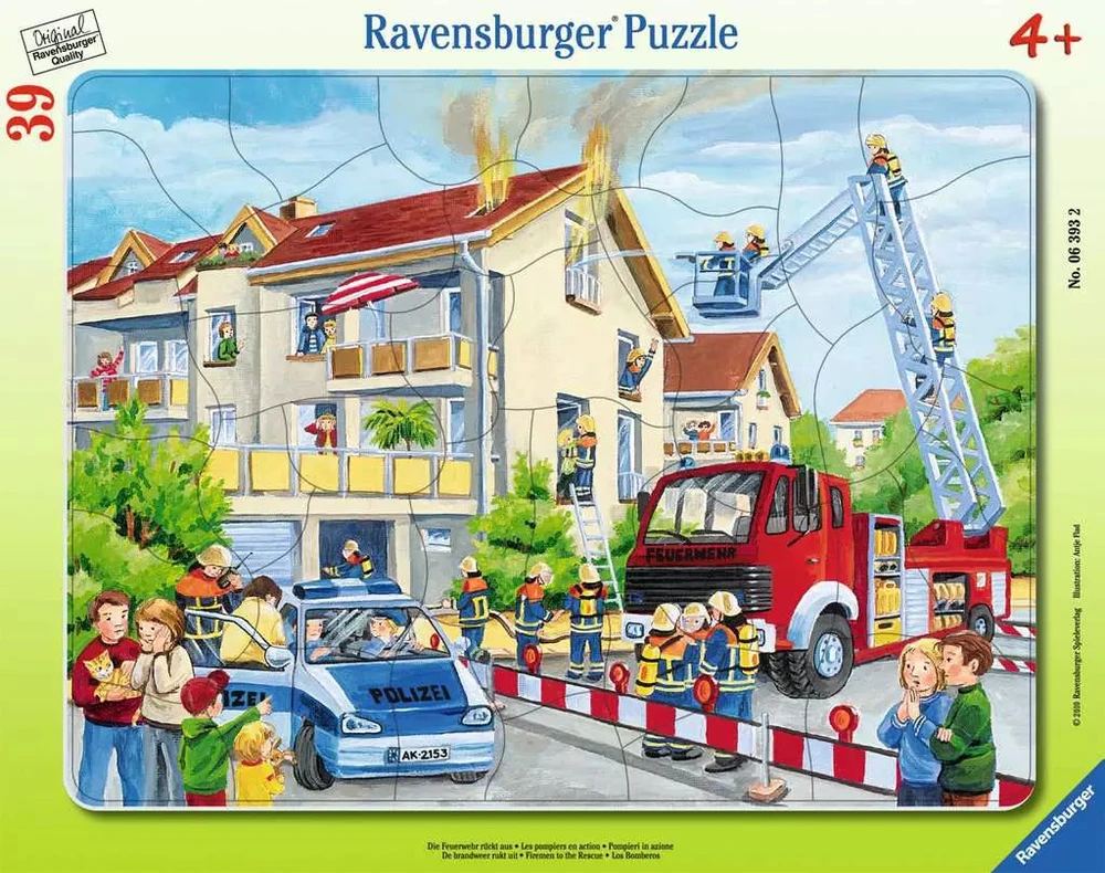 Ravensburger dėlionė „Ugniagesiai“, 39 det., nuo 4 m.