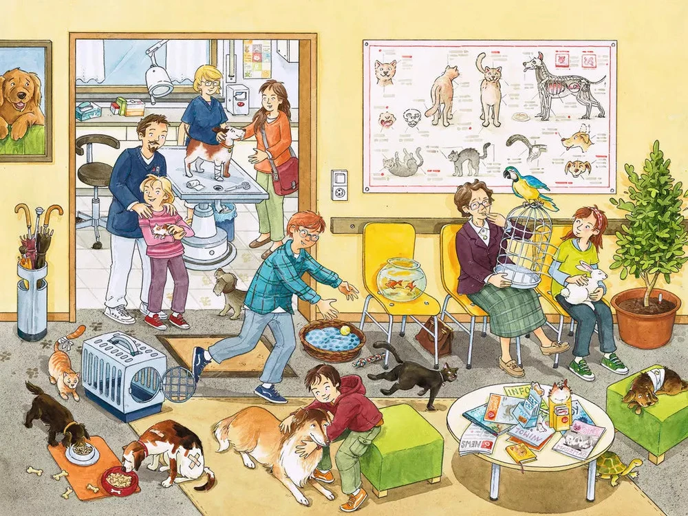 Ravensburger dėlionė „Veterinarijos klinikoje“, 100 XXL det., nuo 6 m.