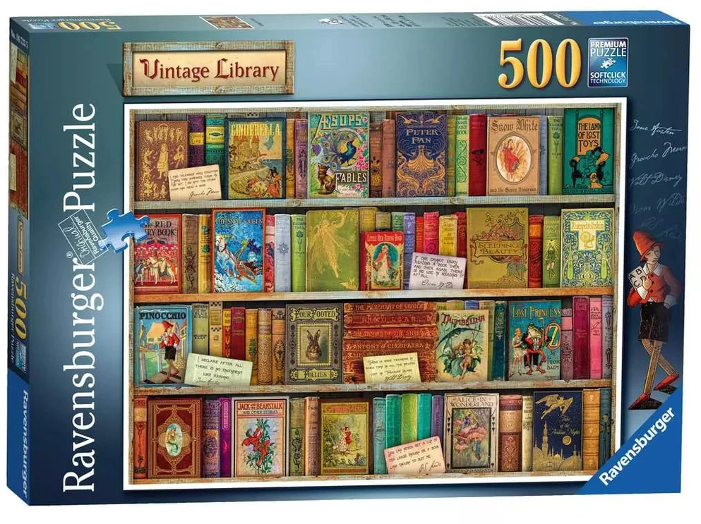 Ravensburger dėlionė „Vintažinė biblioteka“, 500 det.