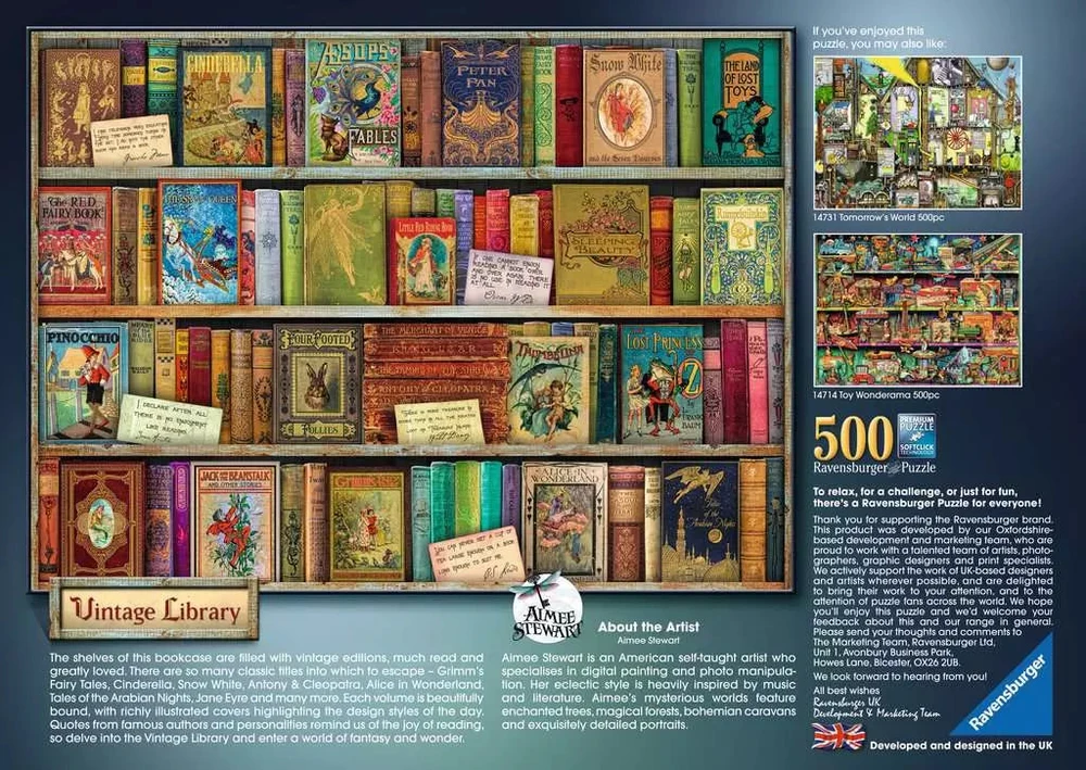 Ravensburger dėlionė „Vintažinė biblioteka“, 500 det.