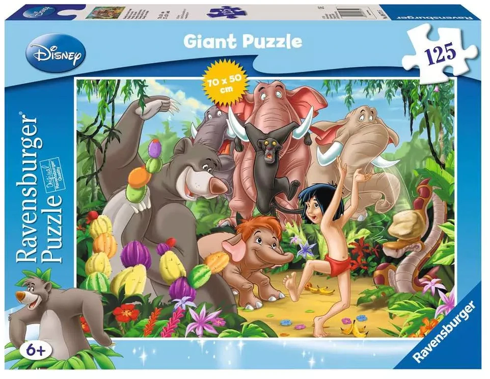 Ravensburger didelė dėlionė „Disney Džiunglių knyga“, 125 det., nuo 6 m.