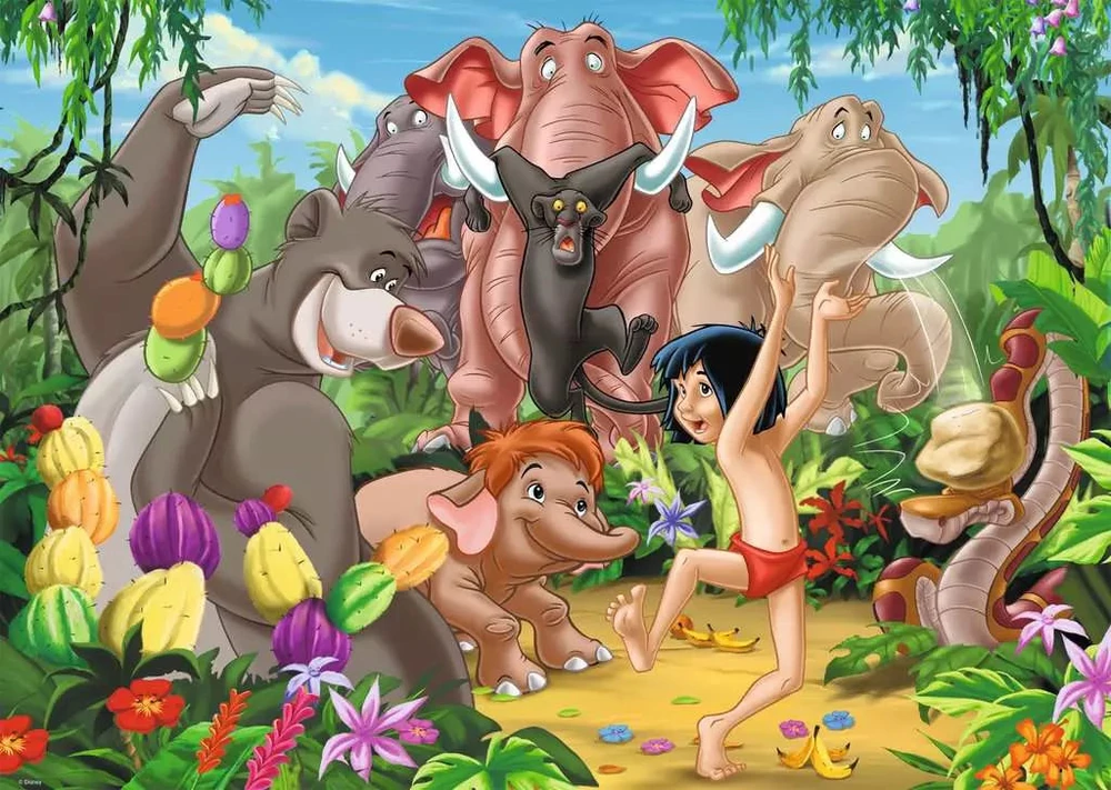 Ravensburger didelė dėlionė „Disney Džiunglių knyga“, 125 det., nuo 6 m.