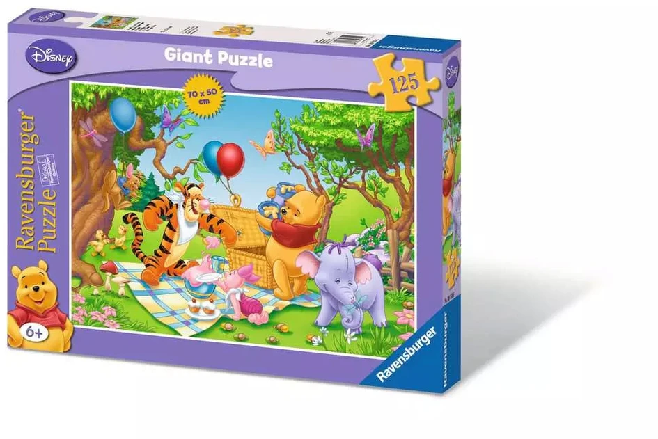 Ravensburger didelė dėlionė „Disney Mikė Pūkuotukas: piknikas“, 125 det.