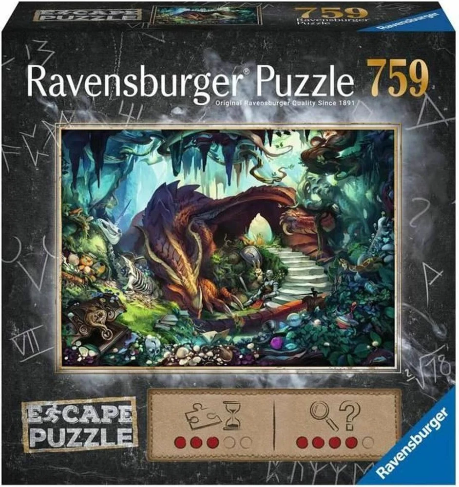 Ravensburger Escape dėlionė „Drakono ola“, 759 det., nuo 12 m.