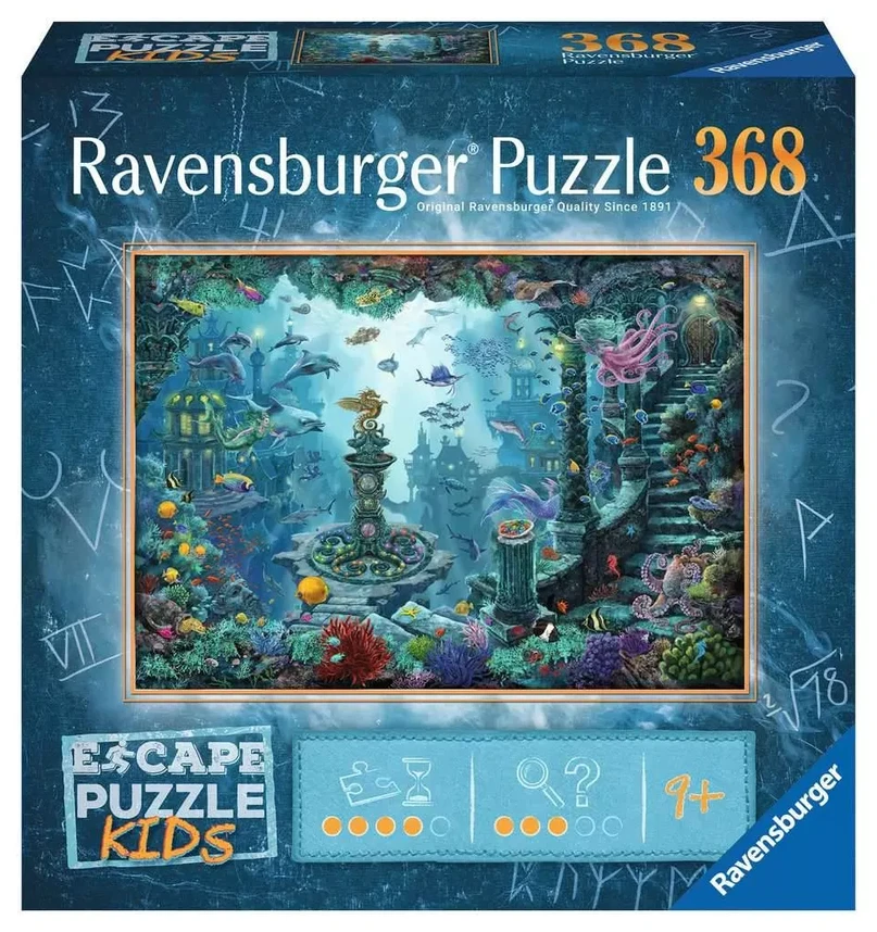 Ravensburger Escape Kids dėlionė „Povandeninė karalystė“, 368 det., nuo 9 m.