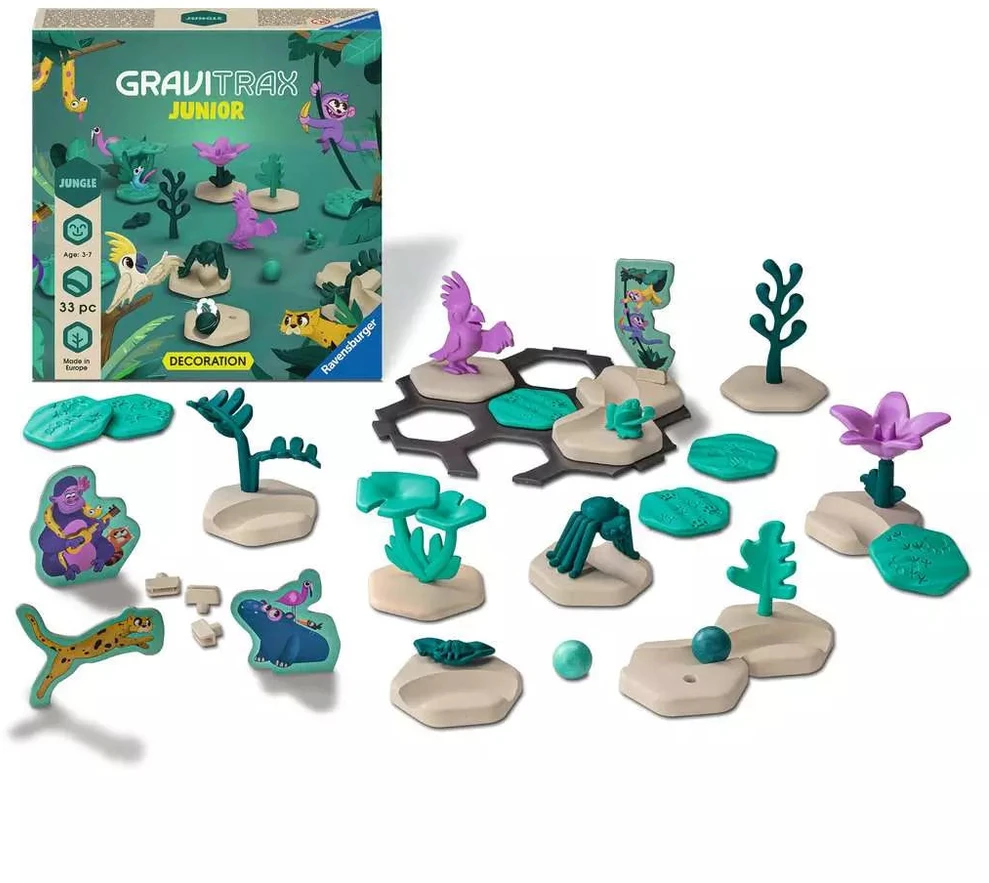 Ravensburger GraviTrax Junior dekoracijų rinkinys „Jungle“, 33 det., 3–7 m.