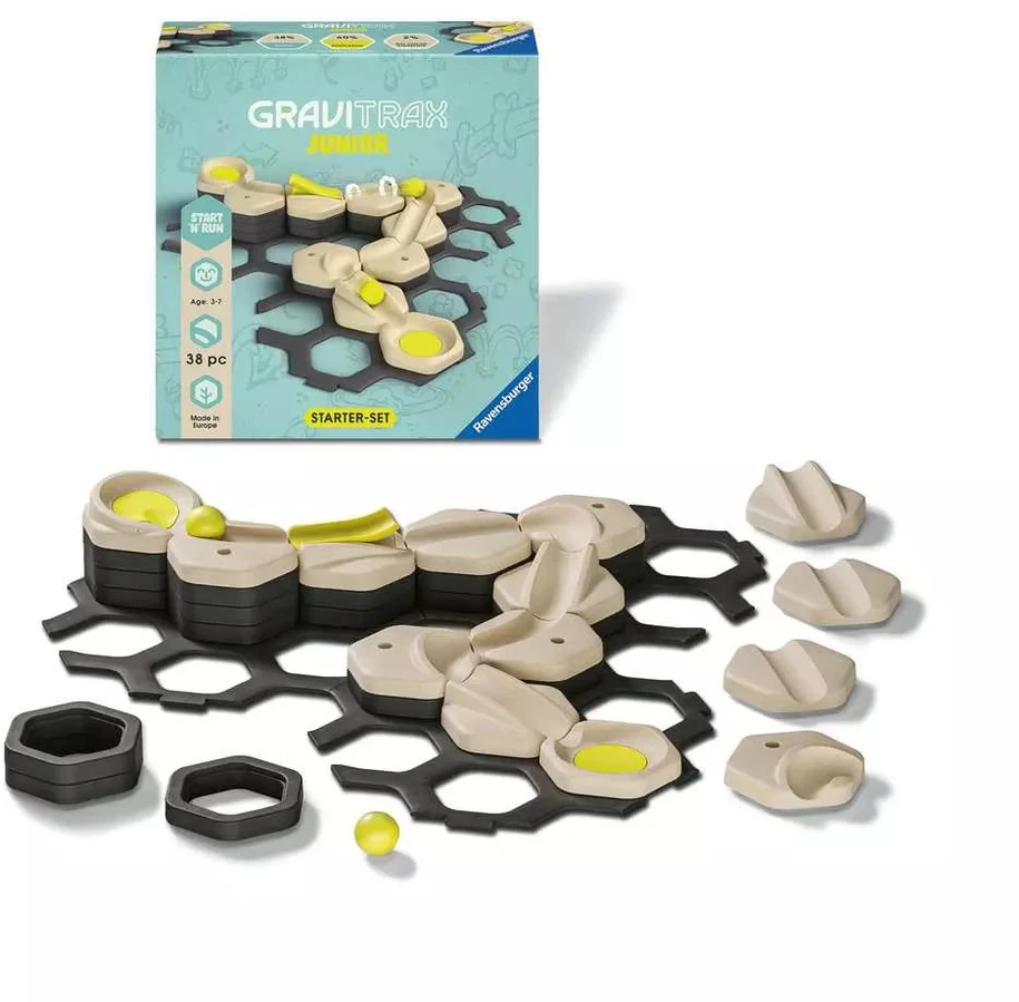 Ravensburger GraviTrax Junior startinis rinkinys „Start'n'Run“, 38 det., 3–7 m.