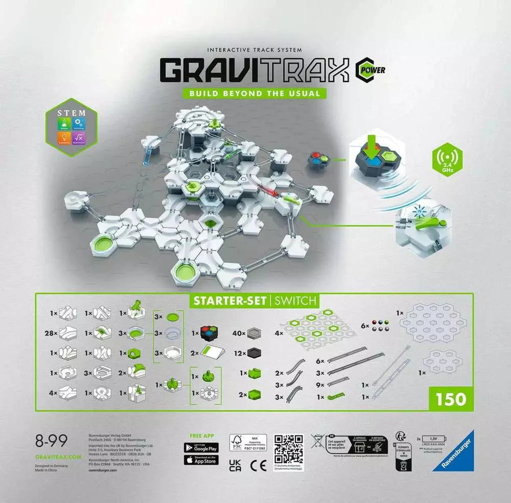 Ravensburger GraviTrax POWER startinis rinkinys „Switch“, nuo 8 m.