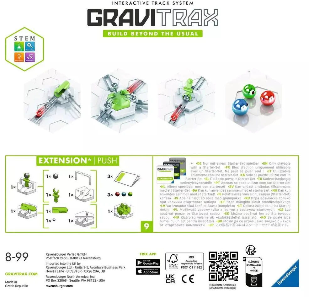 Ravensburger GraviTrax priedas „Push“, nuo 8 m.