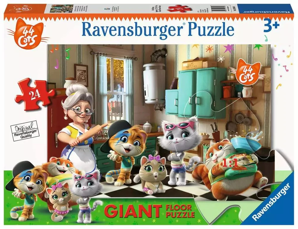 Ravensburger grindų dėlionė „44 katės“, 24 det., nuo 3 m.