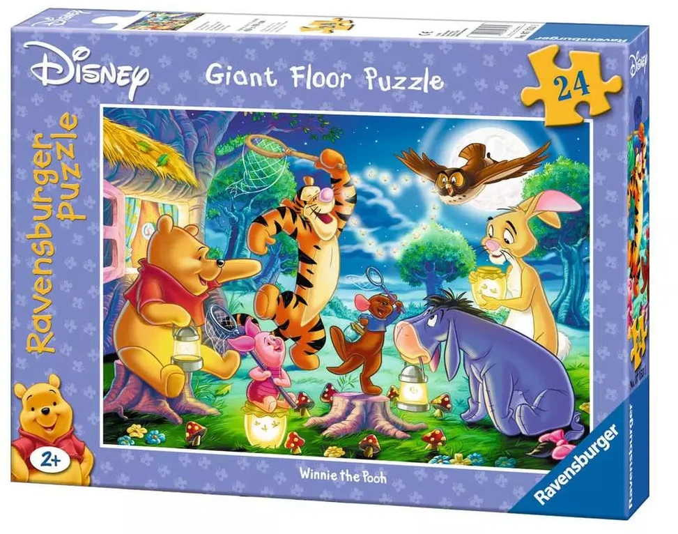 Ravensburger grindų dėlionė „Disney Mikė Pūkuotukas: vakaras miške“, 24 det.