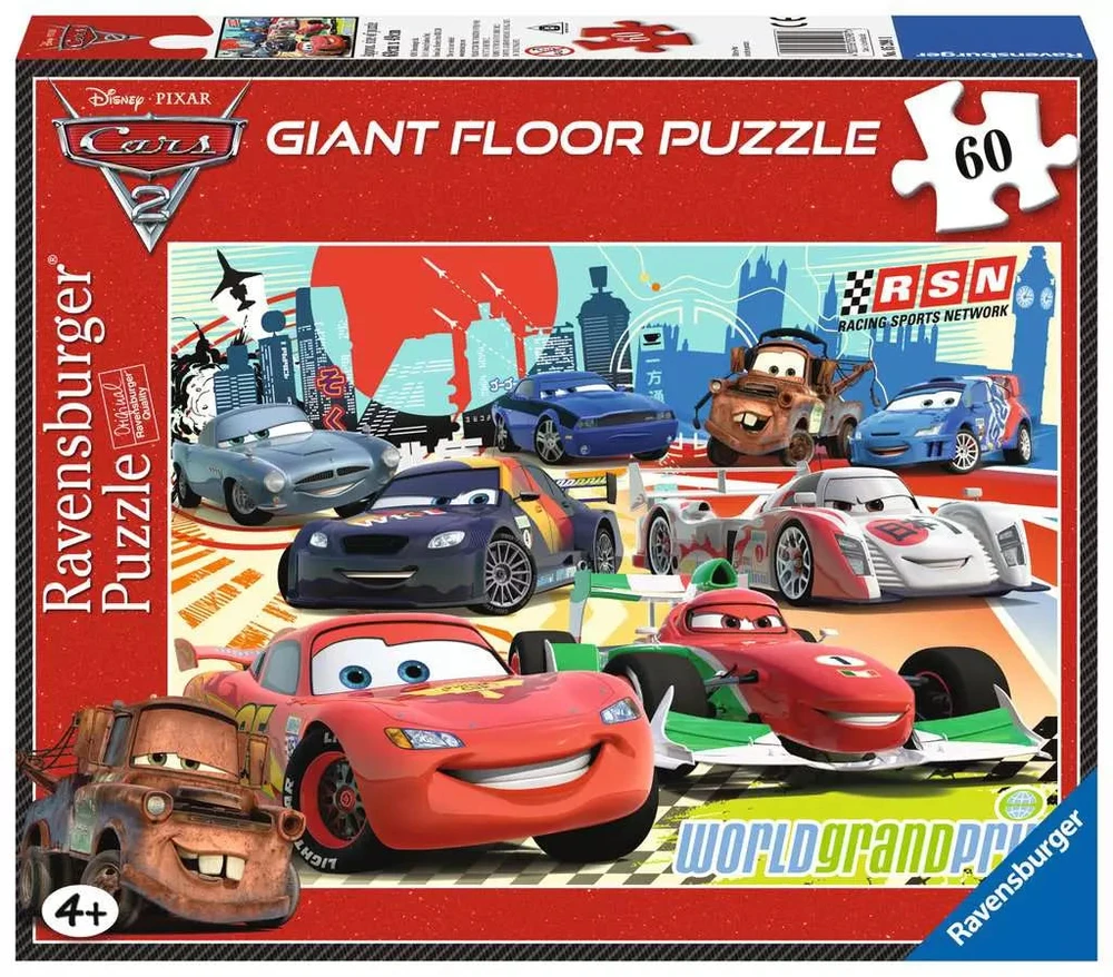 Ravensburger grindų dėlionė „Disney Pixar Ratai 2: World Grand Prix“, 60 det.