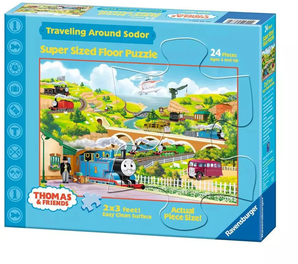 Ravensburger grindų dėlionė „Traukinukas Tomas: kelionė po Sodorą“, 24 det.
