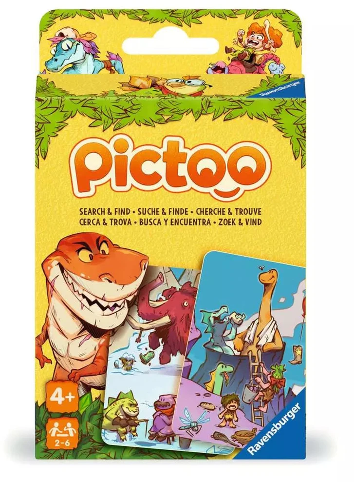 Ravensburger kortų žaidimas „Pictoo Dino“, 2–6 žaid., nuo 4 m.