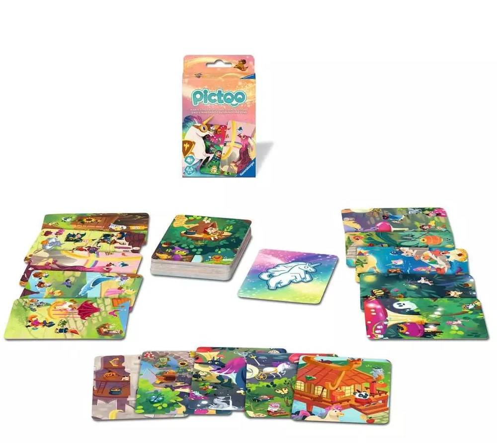 Ravensburger kortų žaidimas „Pictoo Fantasy“, 2–6 žaid., nuo 4 m.