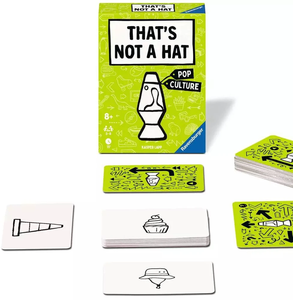 Dėlionė Ravensburger kortų žaidimas „That's Not a Hat: Pop Culture“, 3–8 žaid., nuo 8 m.