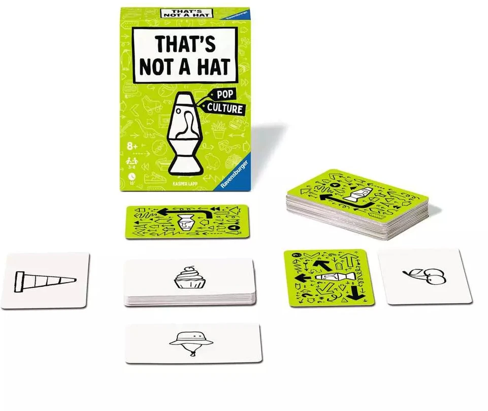 Dėlionė Ravensburger kortų žaidimas „That's Not a Hat: Pop Culture“, 3–8 žaid., nuo 8 m.