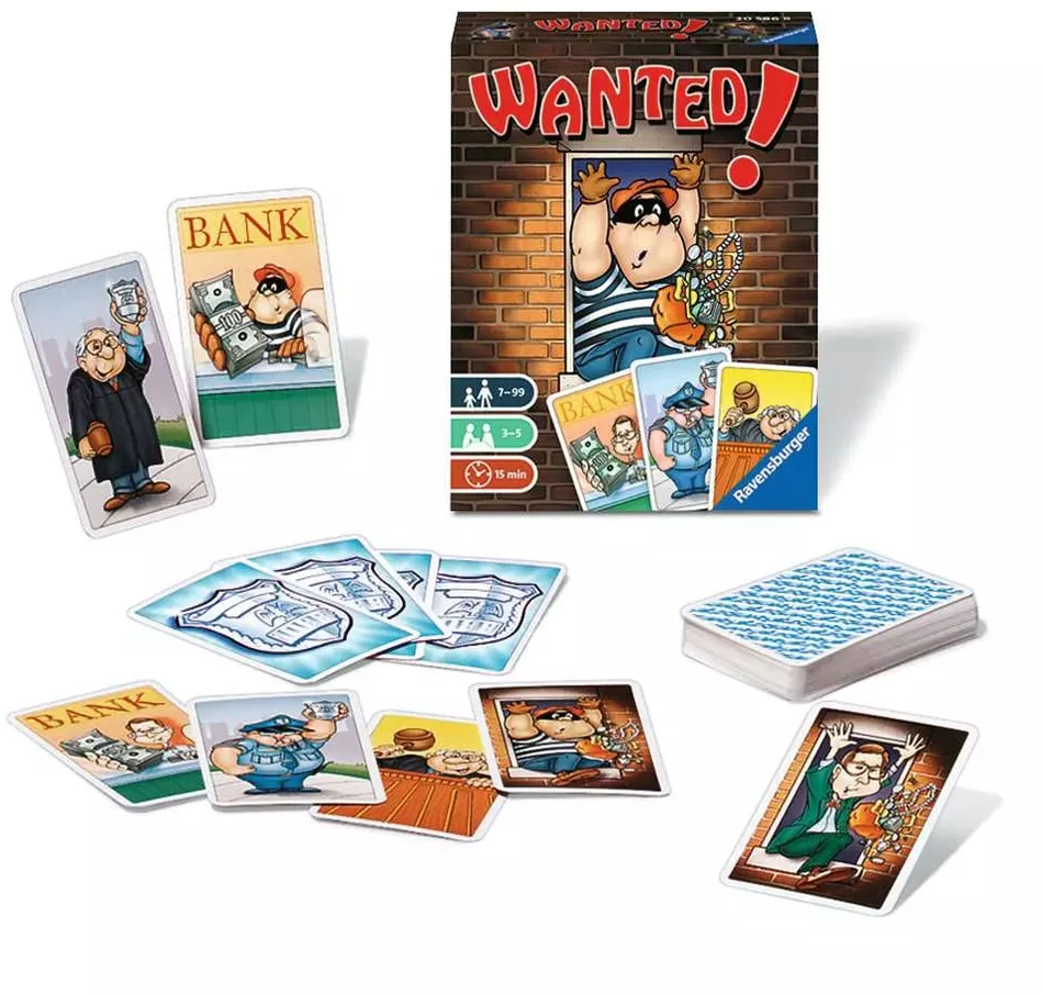 Ravensburger kortų žaidimas „Wanted!“, 3–5 žaid., nuo 7 m.
