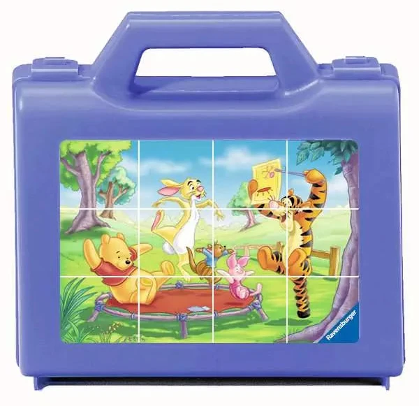 Ravensburger kubelių dėlionė „Disney Mikė Pūkuotukas“, 12 kubelių