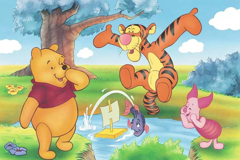 Ravensburger kubelių dėlionė „Disney Mikė Pūkuotukas“, 12 kubelių