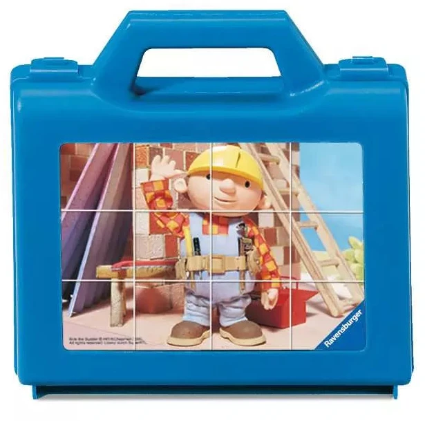 Ravensburger kubelių dėlionė „Statybininkas Bobas“, 12 kubelių