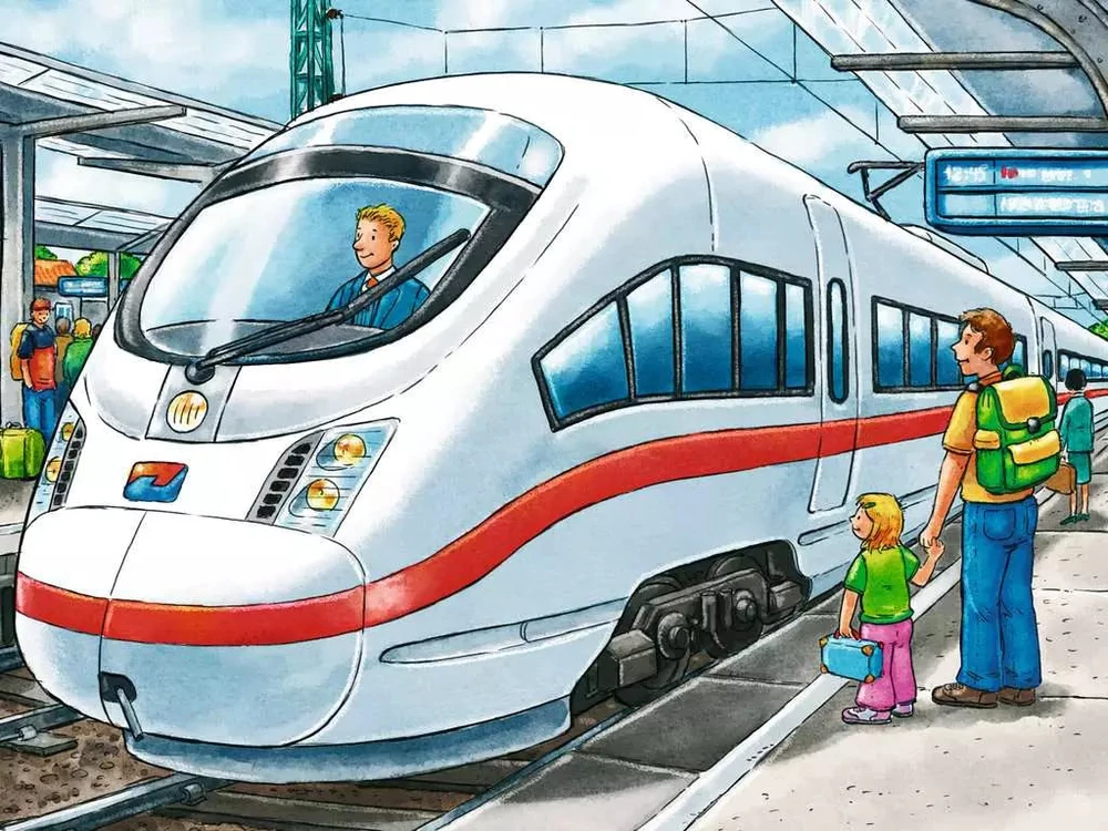 Ravensburger kubelių dėlionė „Transportas“, 12 kubelių