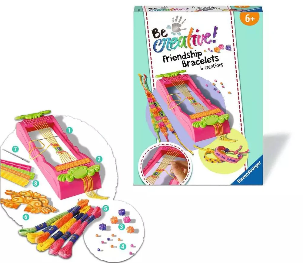 Ravensburger kūrybinis rinkinys „BeCreative: apyrankių pynimo rinkinys“, nuo 6 m.