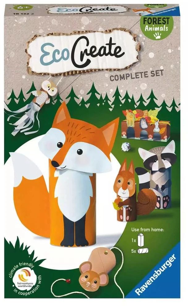 Ravensburger kūrybinis rinkinys „EcoCreate: Miško gyvūnai“
