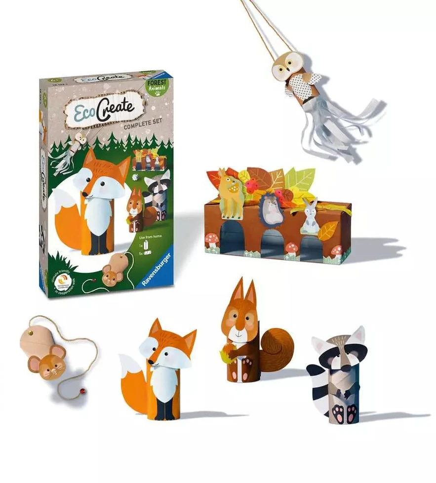 Ravensburger kūrybinis rinkinys „EcoCreate: Miško gyvūnai“