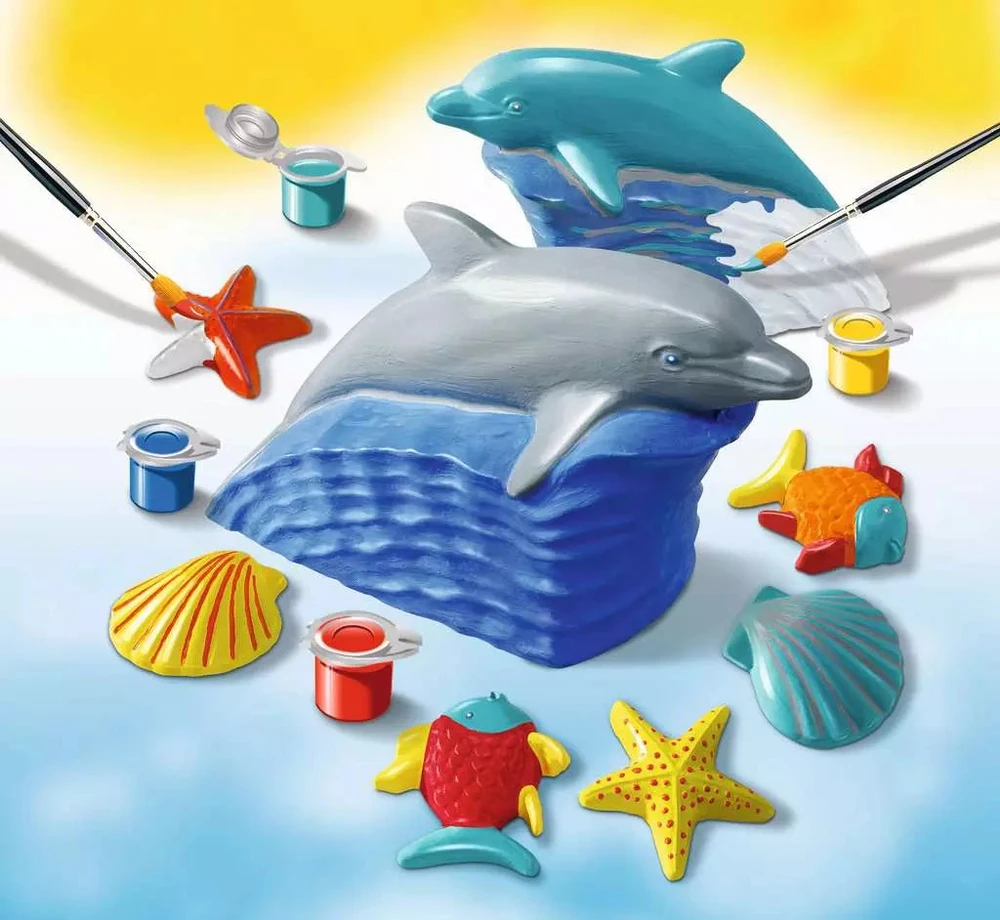 Ravensburger kūrybinis rinkinys „Gipso figūrėlės: delfinas“, nuo 7 m.