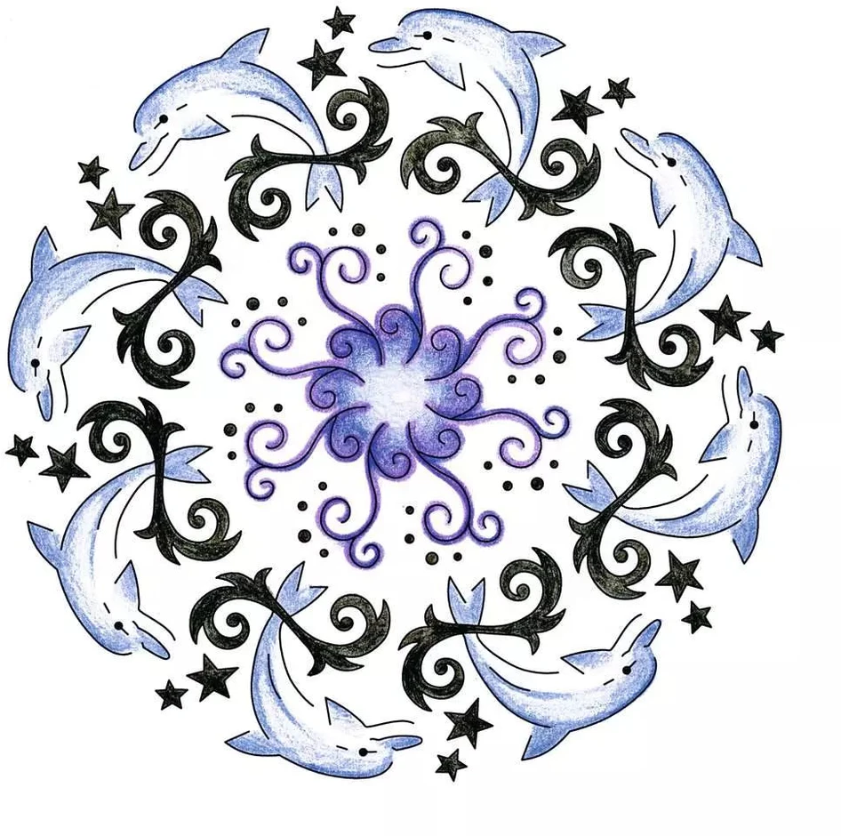 Ravensburger kūrybinis rinkinys „Mandala-Designer 2 in 1: Tattoo-Style“, nuo 6 m.