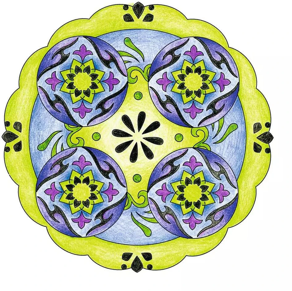 Ravensburger kūrybinis rinkinys „Mandala-Designer 2 in 1: Tattoo-Style“, nuo 6 m.